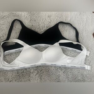 Calvin Klein Black & White Seamless Logo T-Shirt Bras - 2 Pack